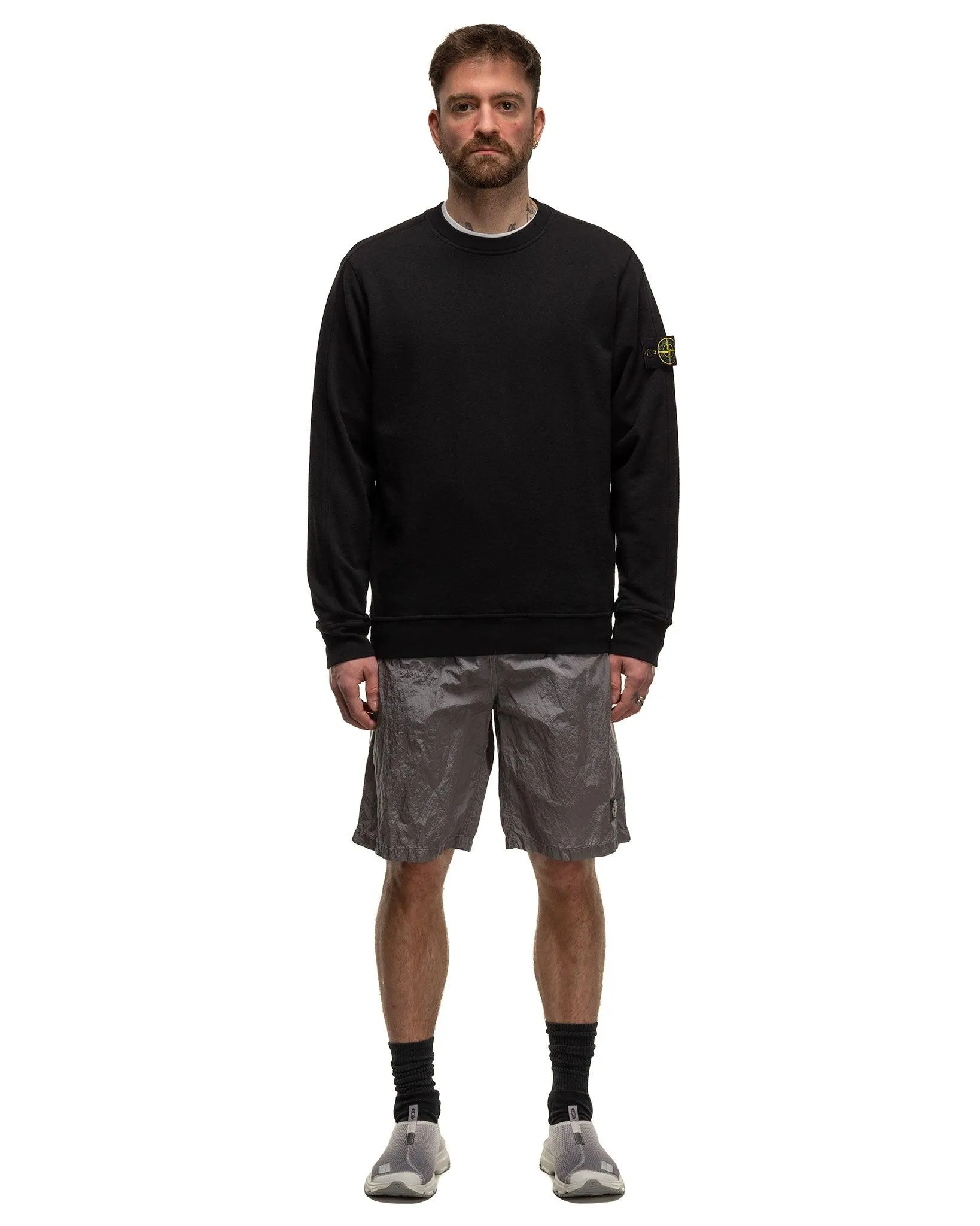 Old' Treatment Crewneck Sweatshirt Black