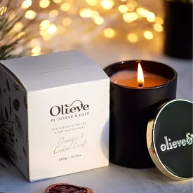 Olieve and Olie Christmas Candles