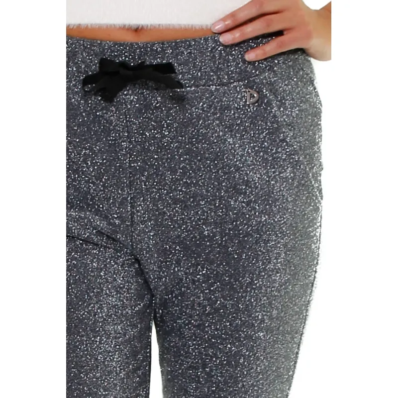 PANTALONE JOGGER IN LUREX, GRIGIO