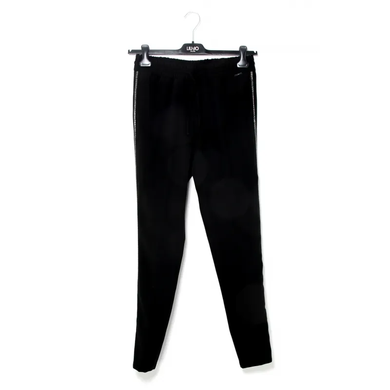 PANTALONE JOGGING ELEGANTE CON BANDA LATERALE, NERO