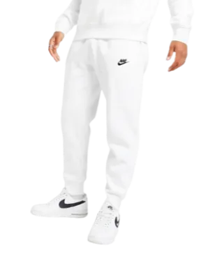 Pantalone Tuta Nike Bianco Felpato