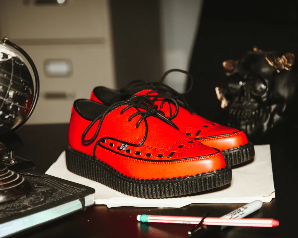 Red TUKskin Lace Up Creeper