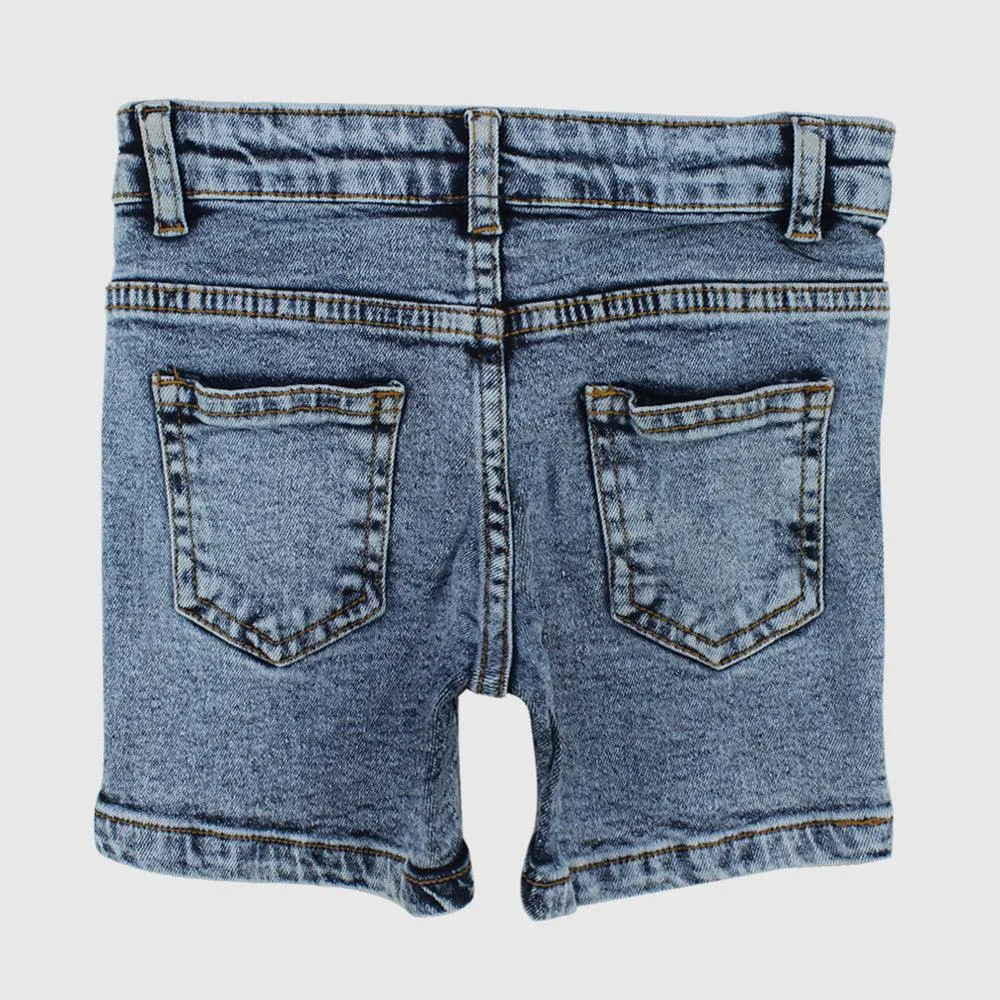 Ripped Blue Jean Shorts