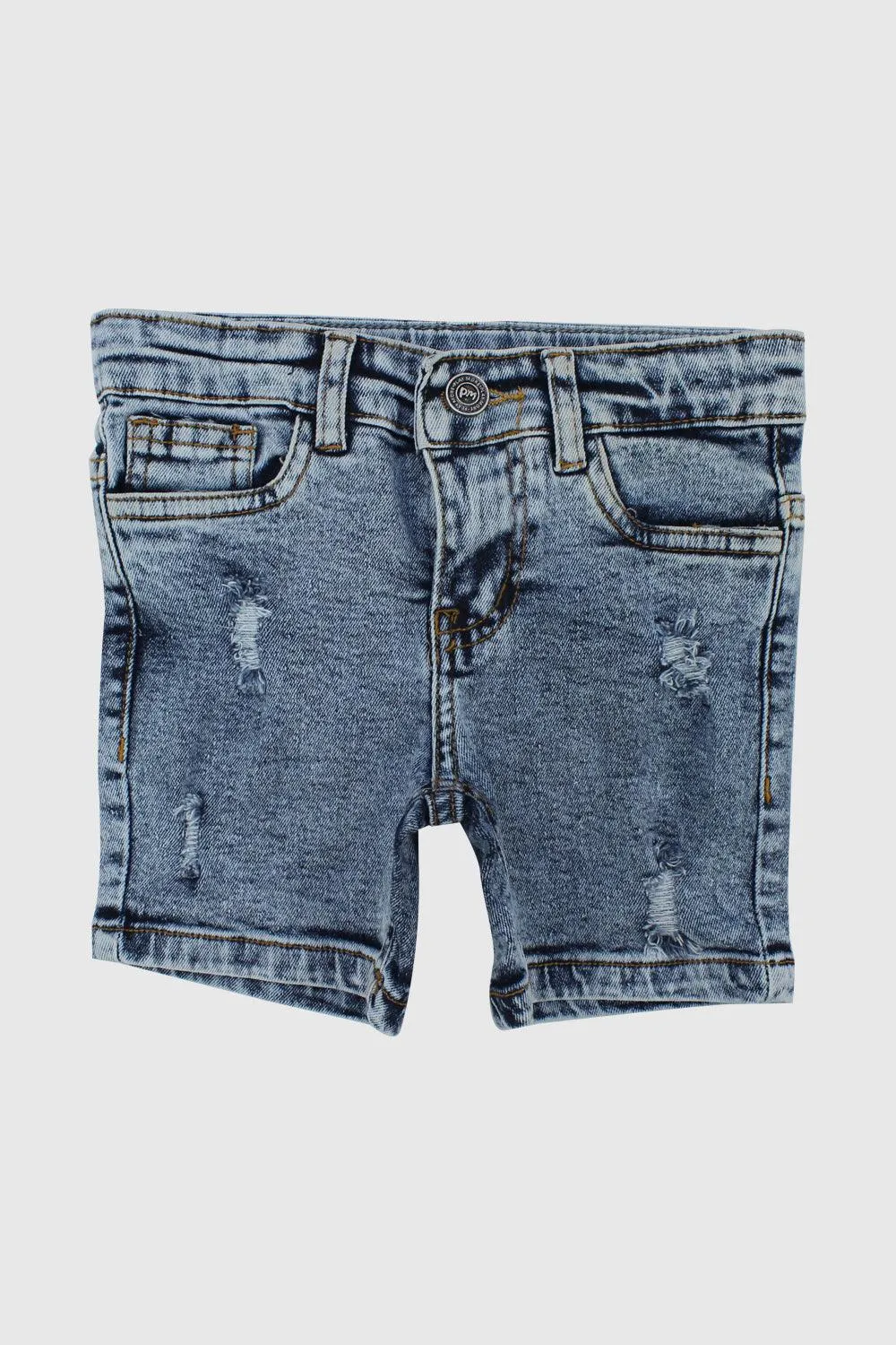 Ripped Blue Jean Shorts