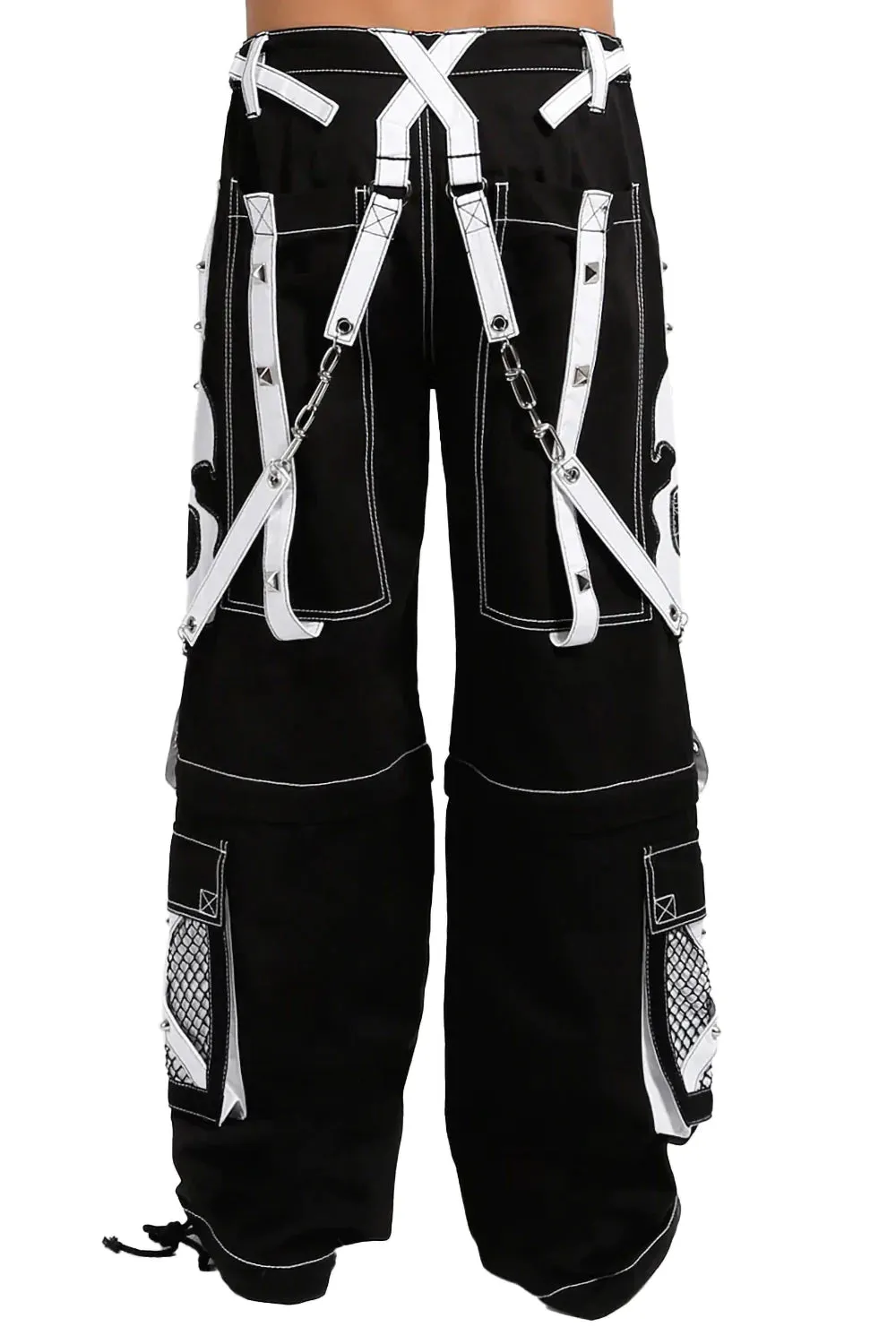 Scare Pant Blk/White BIG Skull