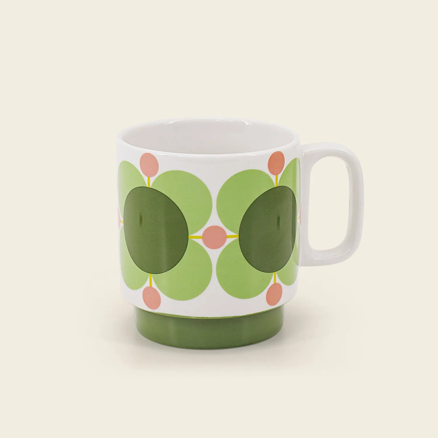 Set of 4 Stacking Mugs - Atomic Flower