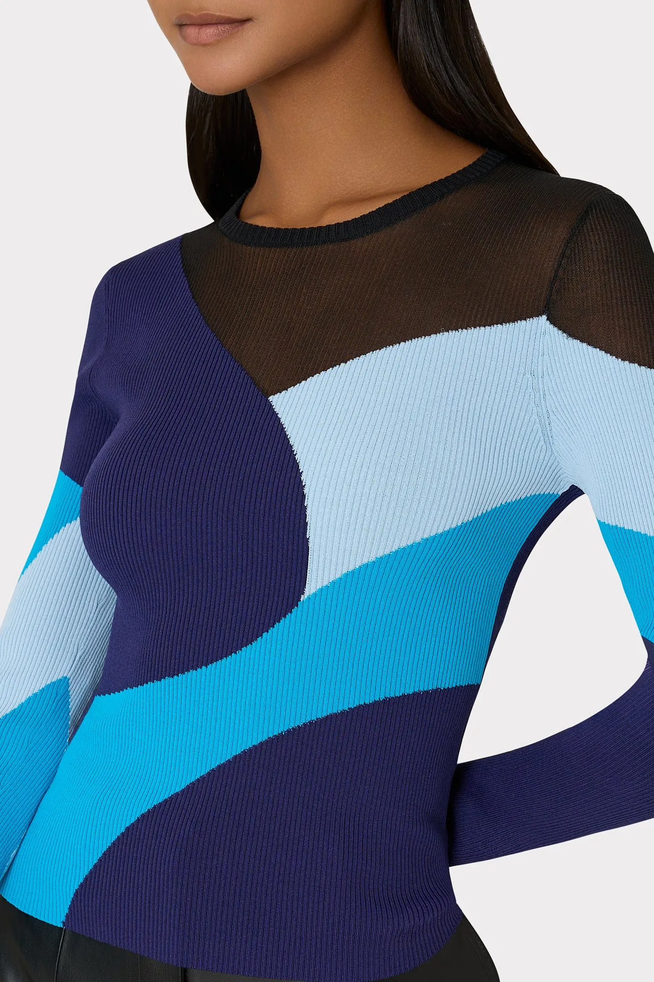 Sheer Graphic Crewneck