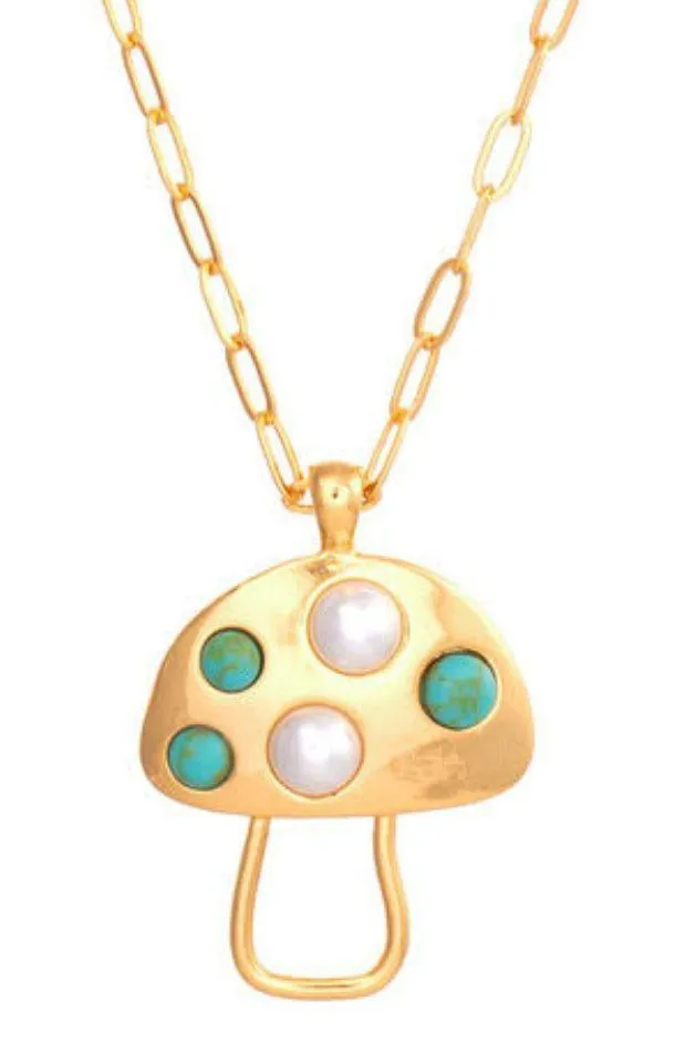 Talis Chains - Mushroom Pendant Necklace - Long