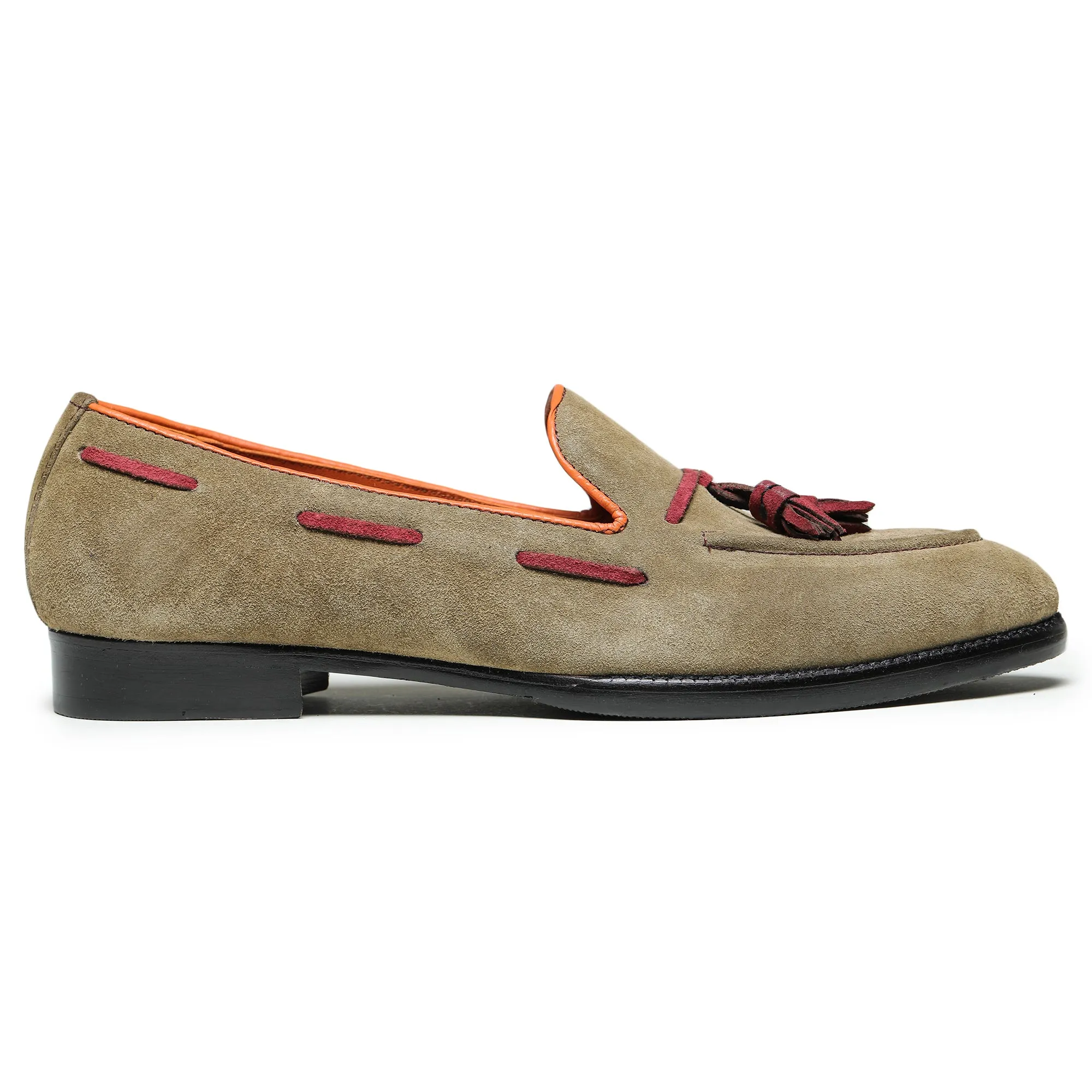 Tassel Loafers - Olive Suede