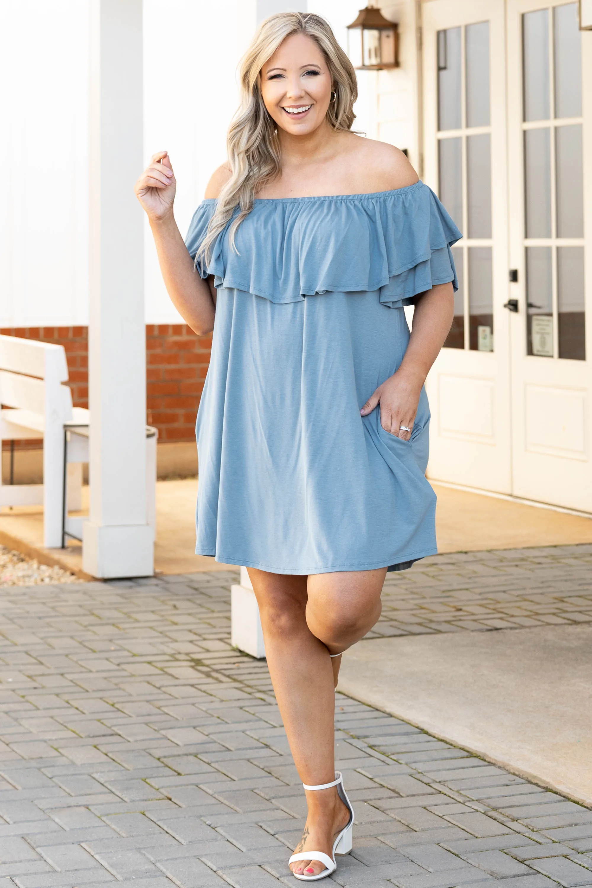 Those Springtime Blues Dress, Chambray