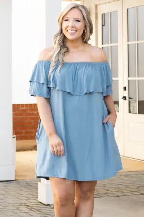 Those Springtime Blues Dress, Chambray