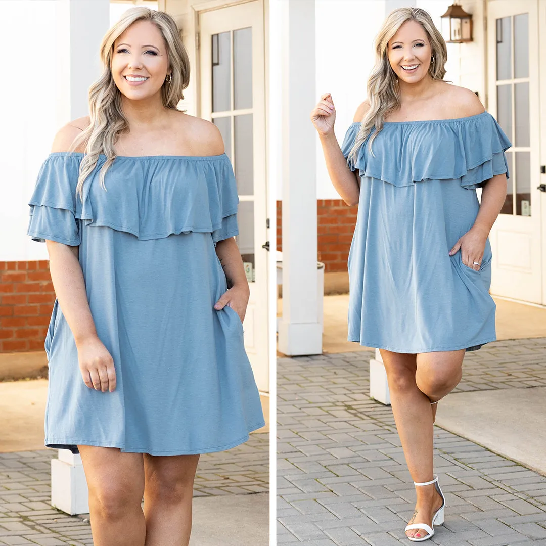 Those Springtime Blues Dress, Chambray