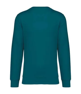 Unisex adult crew neck sweatshirt peacock green Native Spirit