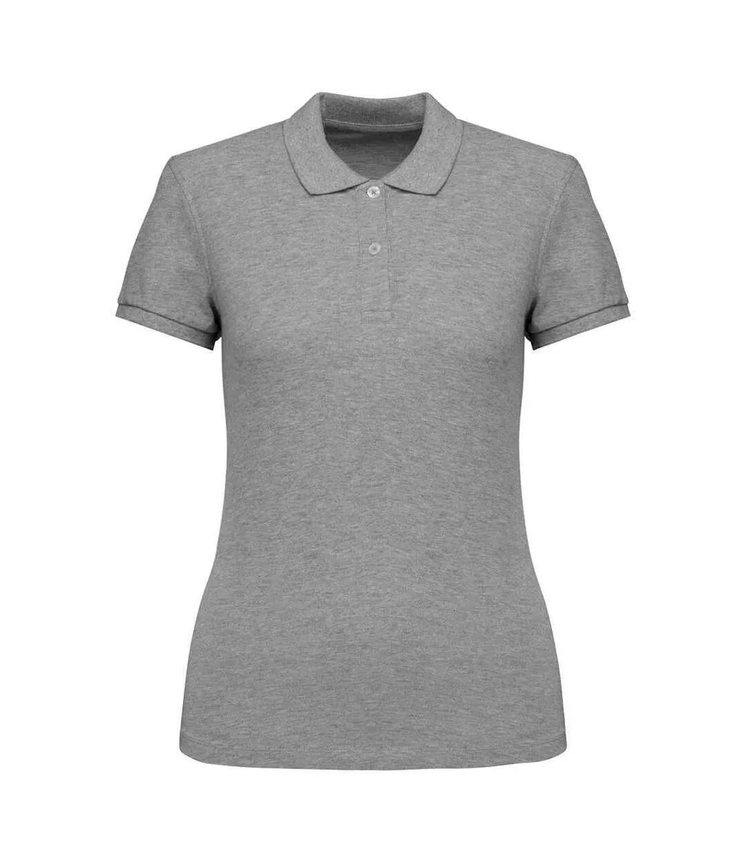 Womens/ladies pique polo shirt moon grey/heather Native Spirit