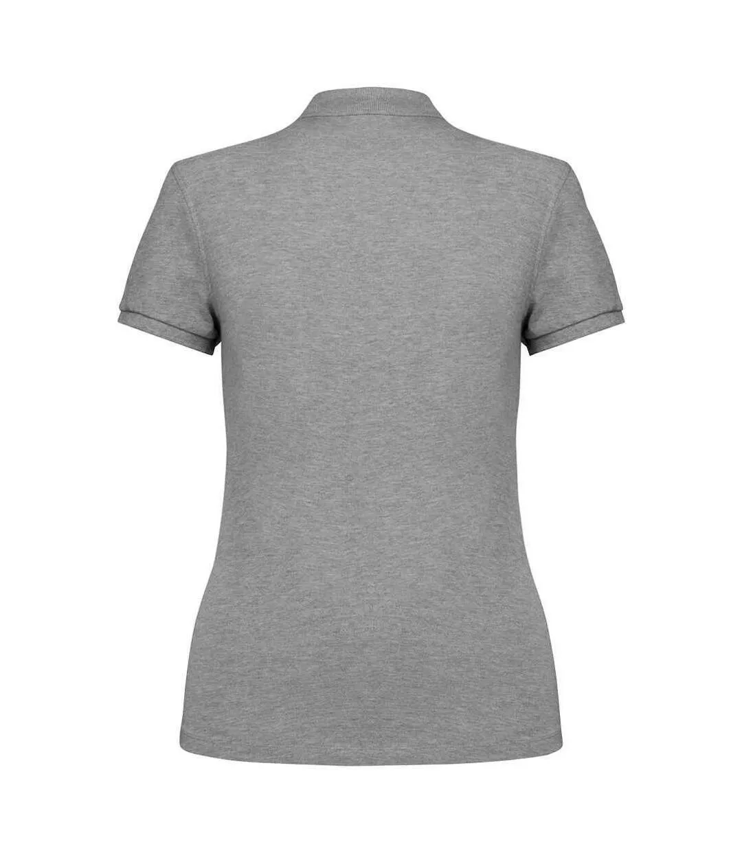 Womens/ladies pique polo shirt moon grey/heather Native Spirit