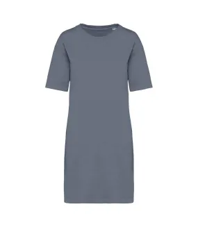 Womens/ladies t-shirt dress mineral grey Native Spirit