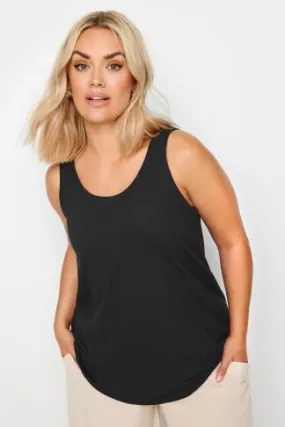 YOURS Curve Black Vest Top