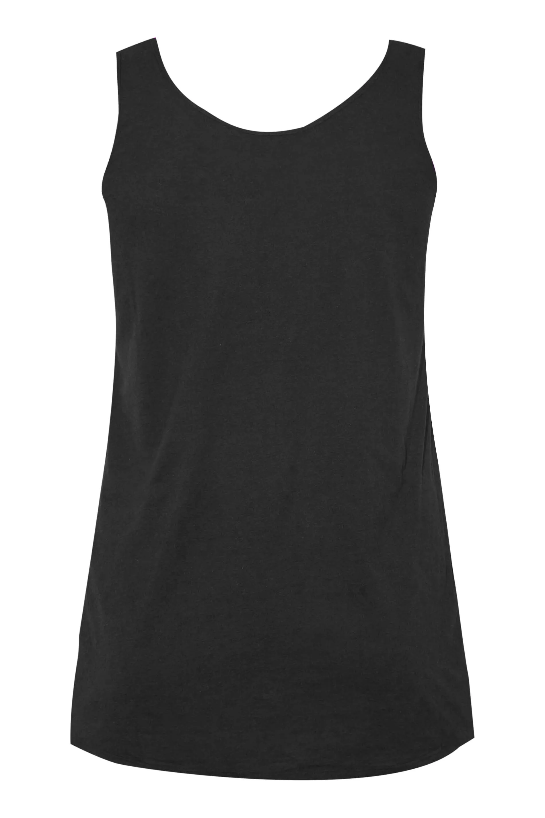 YOURS Curve Black Vest Top