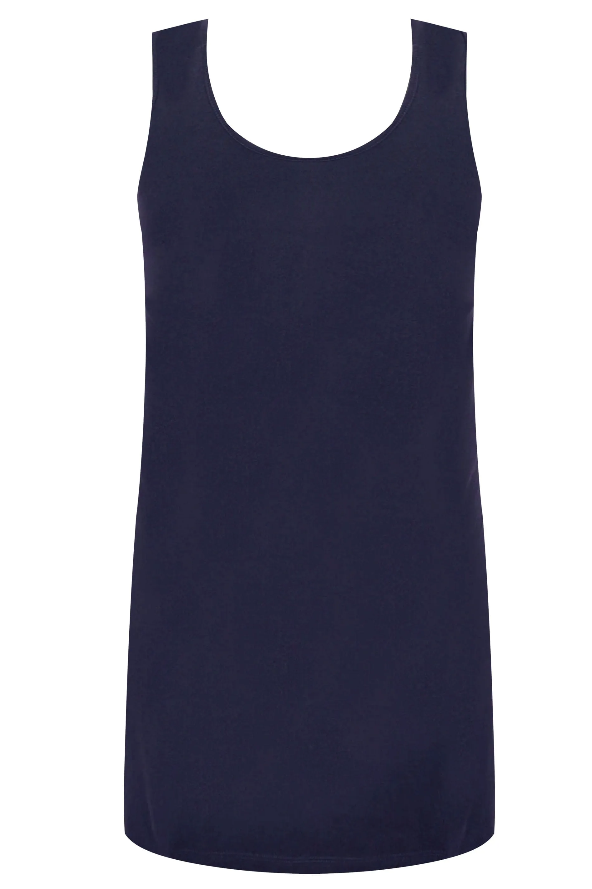 YOURS Curve Navy Blue Longline Vest Top